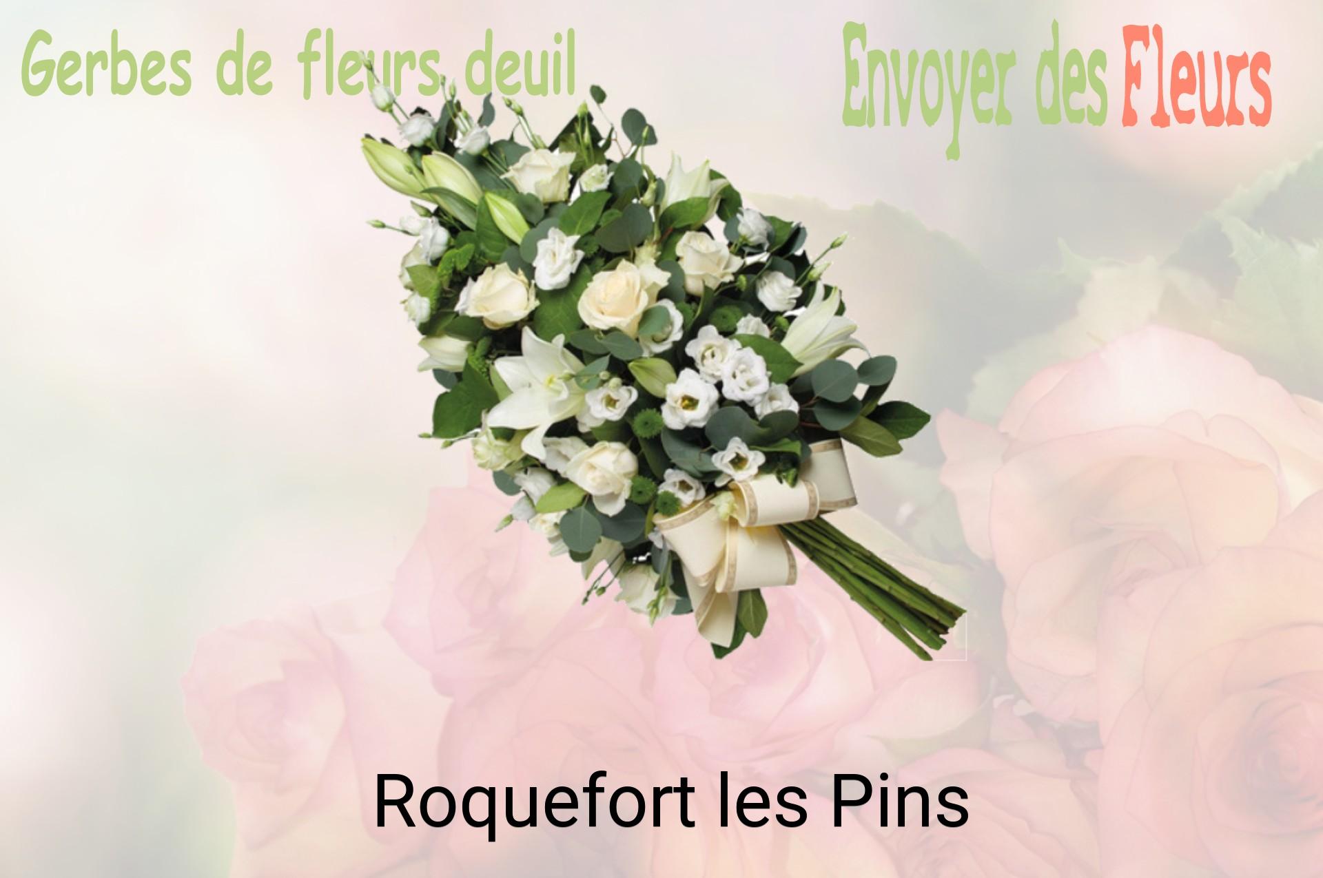 Gerbe de fleurs de deuil livrée à Roquefort-les-Pins